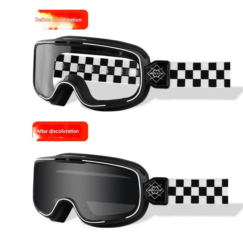For Retro Anti-Fog Motorcycle Goggles Harley Windscreen Windproof Dustproof Riding Glasses for Motorbike