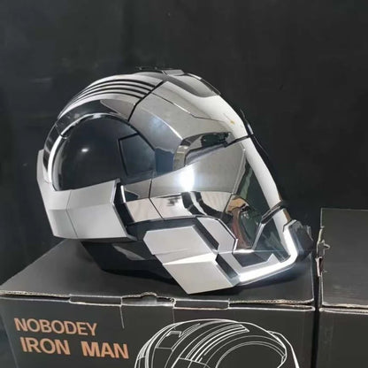 Iron Man MK17 Jarvis Voice Controlled Auto Open Close Electronic Helmet Mask Face Cover Collectible Toy Decor For Superhero Fans