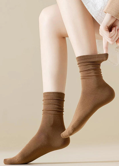 4 Pairs Women Socks Loose Socks Autumn Winter Japanese Style Ins Boneless Flat Seam Comfortable Mid Tube Cotton Socks Harajuku