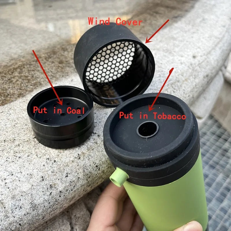 Arabic Hookah Cup Detachable Portable Fashionable Hookah Holder Household Car Mounted Hookah Cup Indoor Outdoor