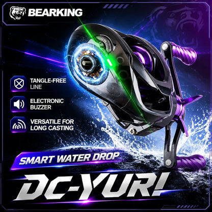 BEARKING YURI-DC Baitcasting Reel 5+1BB 7.1:1 158g Carbon Frame G1 Aluminum Gear Intelligent DC Brake Felt Drag Washer