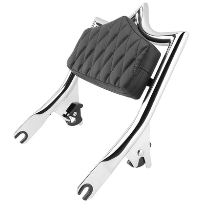 Chrome Motorcycle Passenger Backrest Detachable Sissy Bar Fit For Harley Touring Street Glide Road Glide Road King 2009-Later