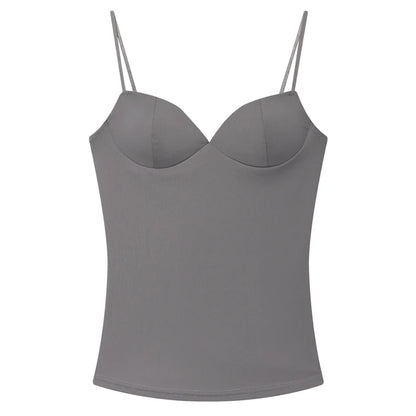 Women's Tops Bustier Corset Crop Slip Top Women Bodycon Backless Sexy Tops 2026New Brown Black Gray Camisole Vest Female Fashion