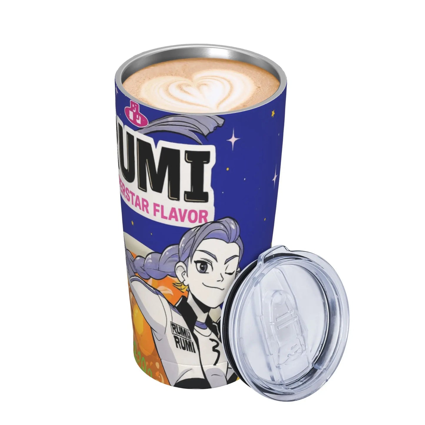kpop demon hunters ramen rumi Tumbler With Straw  Stainless Steel Tumblers Cup Double Wall Vacuum Insulated for Cold Or Hot 20oz