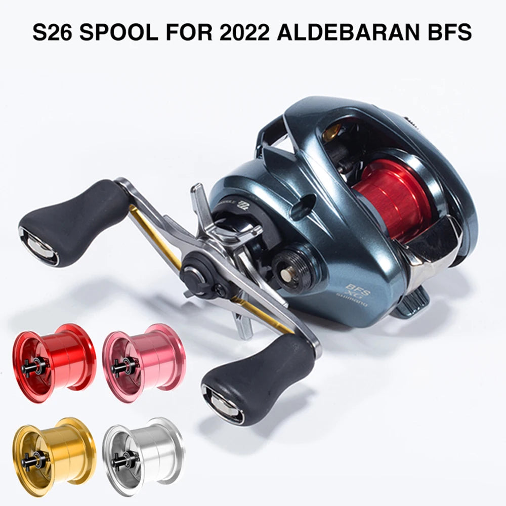 KKR S26 New DIY Ultralight Spool For 2022 ALDEBARAN BFS Baitcasting Reel Bait Finesse Lightweight Shallow Spare Coil