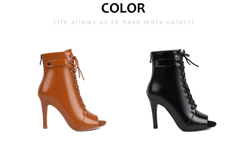 DKZSYIM Woman Latin Dance Shoes leather Party Tango Dance Booties for Women Salsa Dance Heels Ballroom Shoes Sexy Stilettos