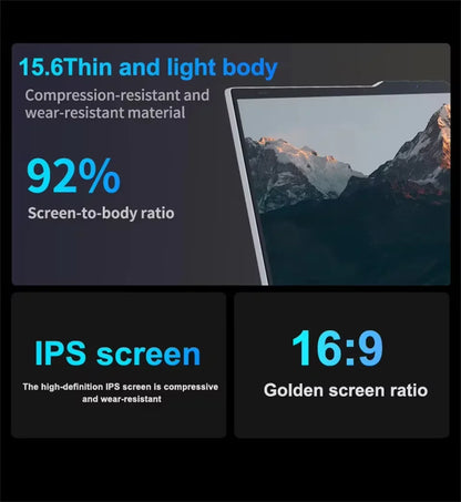 NEW 15.6" Windows 11 Pro Laptops Intel Core i9-10980HK 16GB RAM 1TB SSD Office Gamer Study notebook Computer PC