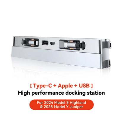 YZ For Tesla Model 3 Y Highland Juniper  Docking Station Fast Charger Intelligent Expansion Dock Central Control Charging Shunt