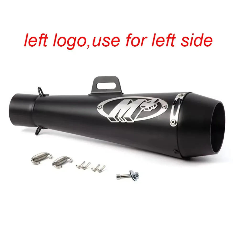 51MM Motorcycle Exhaust Pipe Escape GP Moto Pot Muffler Slip on For Scooter Motocross Dirt Bike Moto 300cc 600cc 1000cc