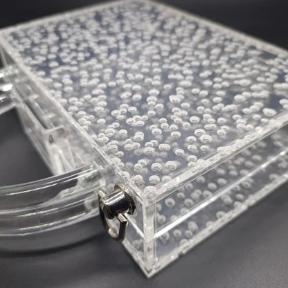 Acrylic Bubble Transparent Bag New Trendy Evening Clutch Handbag Designer Luxury Brand Bags Square Women's Shoulder Tote Wallet