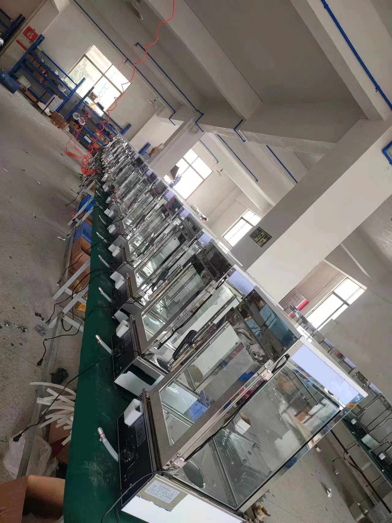 Counter Curve Glass Pizza Chicken Pie Commercial Food Warmer Electric Display Showcase Bakery Snack Food Chicken