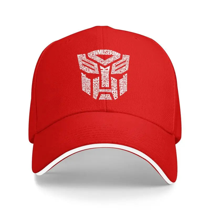 Transformer Autobots Film Print Baseball Cap Sandwich Hats Men Women Adjustable Snapback Caps Summer Sun Protection Hat