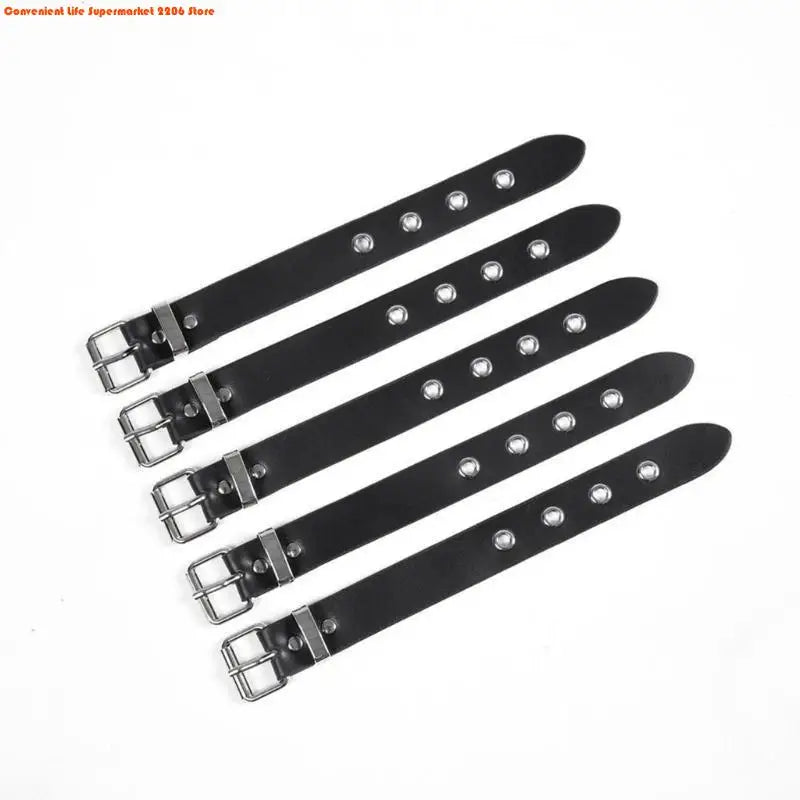 E06E Cool Punk Bracelets Men Women Retro Bracelet Adjustable Wrist Belt Buckle Styles Cuff Bangle Bracelet for Party Club Daily