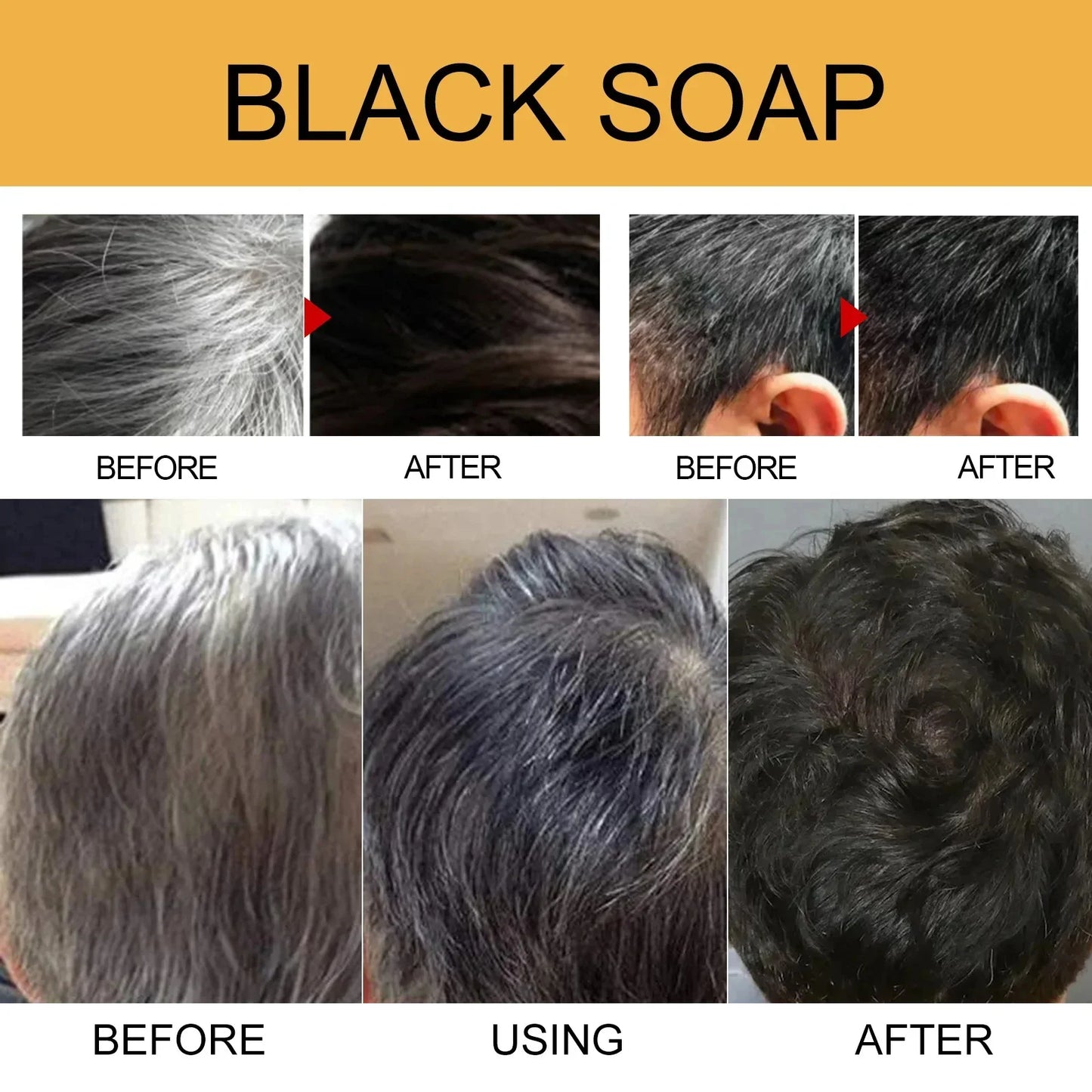 Magic White Hair to Black Shampoo Dye Soap Natural Color Soap Restore Gray Beard Cover Gray Hair Dye Hair Fixing Shampoo