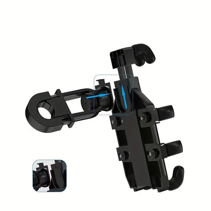 1 Pcs Super stable Motorcycle Handlebar Phone Holder 360 Degree Rotating Motorcycle Navigation Shock-proof Phone Stand Bracket