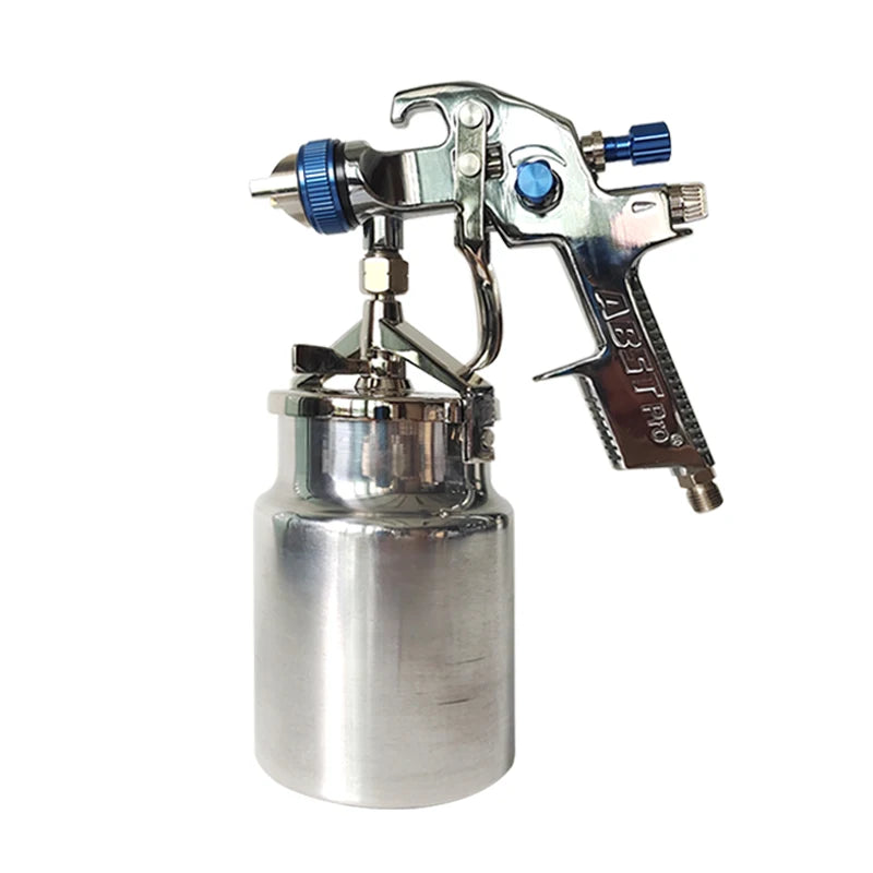 ABST Pneumatic Paint spray Gun Lower Pot 1.7 MM Nozzle Diameter Car Spray Paint Gun Industrial Coating Home Spray Paint