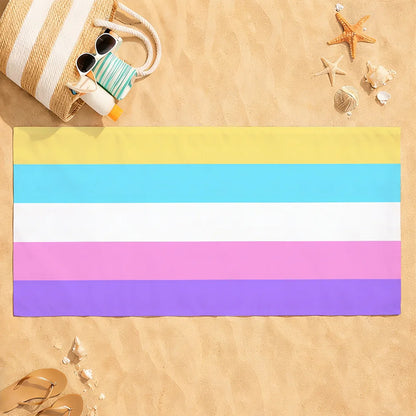 LGBT Gay Rainbow Pride Towel Quick Dry Absorbent Beach Towel for Sports, Fitness, Swimming and Outdoor Activities