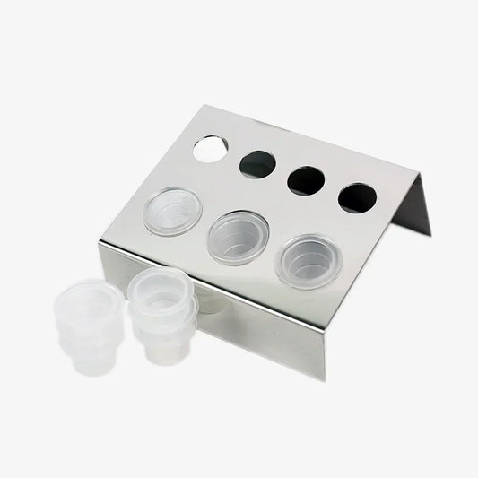 7/8/21Holes Tattoo Ink Cup Holder Stand Tattoo Tool Pigment Black Container Makeup Accessories for Body Art Supplies