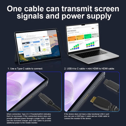 HAILESI Mobile Monitor 15inches 4K 3240x2160 Touch Panel 3:2 Screen Ratio High Brightness 450 nits IPS Gamut HDR Ultra-thin