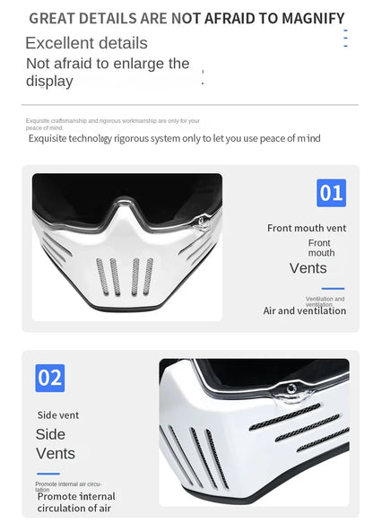 Retro motorcycle helmet Casco cruising motorcycle rider modular helmet full helmet with Bluetooth earphones included ORZ-728