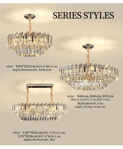 Crystal Hanging Lamps for Living Room Chandelier for Dining Room French Large Nordic Bedroom HQ Ceilling Light Pendant Lamp
