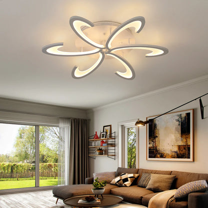 Modern Ceiling Lamp Indoor Acrylic Lustre For Bedroom Living Dining Room Kitchen Led Chandelier RC Dimmable Pendant Light Decor