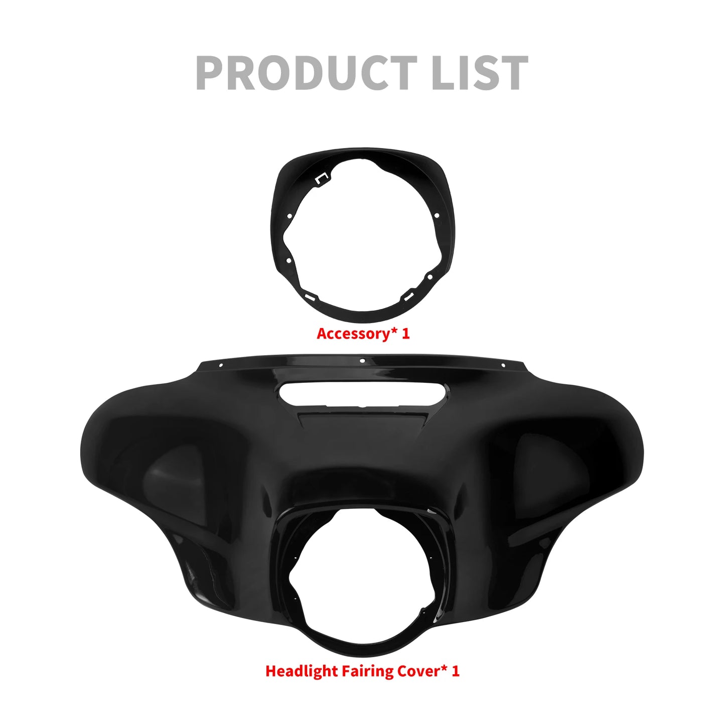 Front Light Batwing Outer Cover Motorcycle Headlight Fairing With LED Lamp For Harley Touring Ultra Limited Street Glide 14-2024