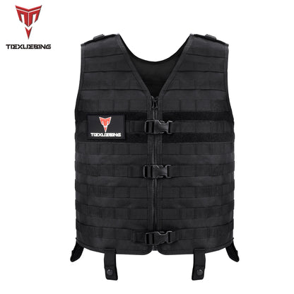 Military Tactical Molle Vest Airsoft Lightweight Gear Load Carrier Vest Camouflage CS Wargame Hunting Adjustable Waistcoat