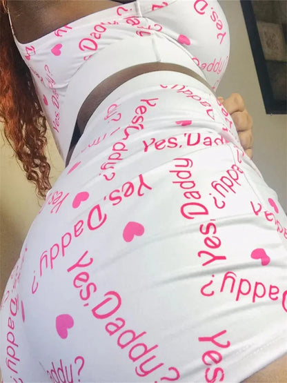 Sets for women 2 pieces Short Set 2026 Casual Home Wear Printed Vest Crop Tops Shorts Set Tracksuits Sportswear Loungewear