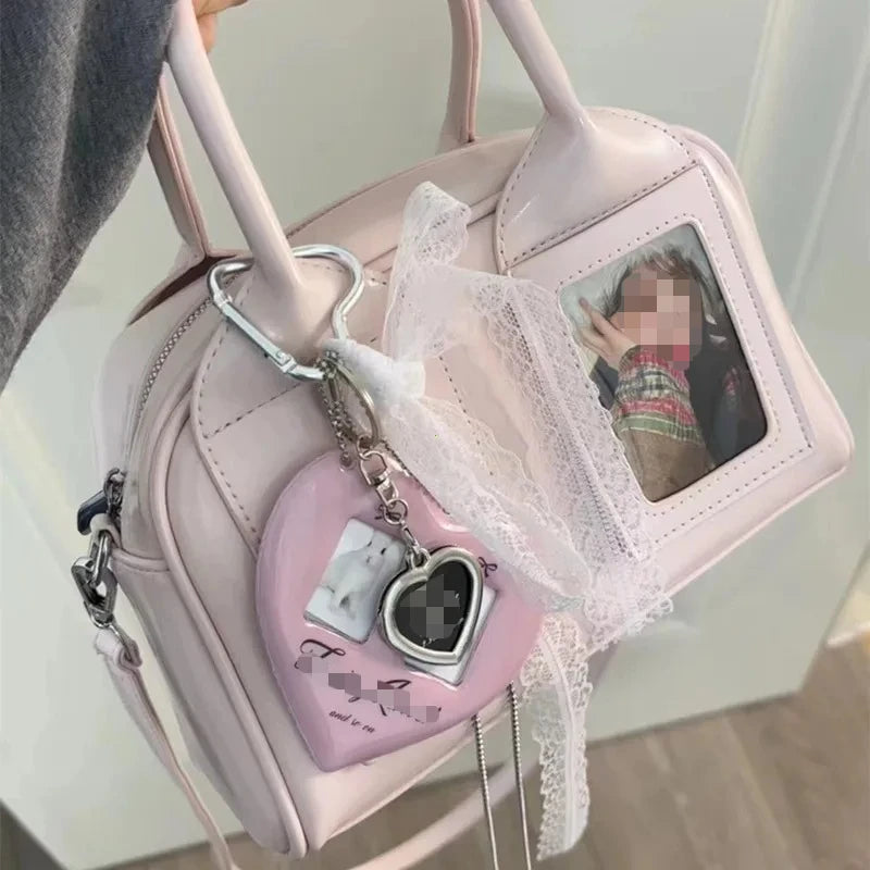 2025 New Y2K Harajuku Shoulder Bag Women Korean Transparent Ita Bag Crossbody Bag Female Japanese Designer Trend Handbag Purse
