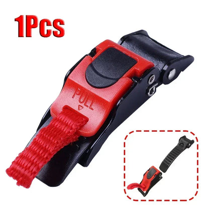 1PC Motorcycle Helmet Speed Clip Chin Strap Quick Release Pull Buckle Black Red Motorcycle Helmet Lock Socket 10-section Buckle