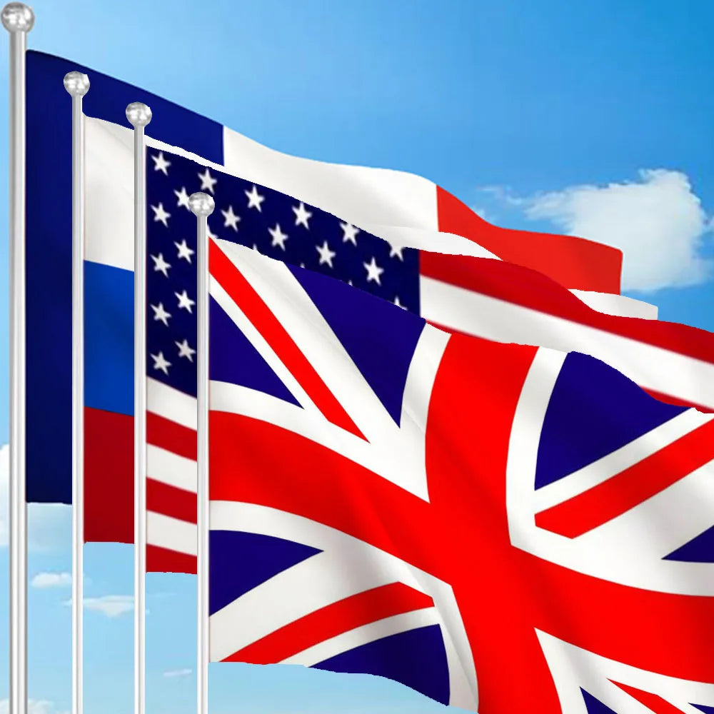 3ftx5ft France United States American USA russian german UK Great Britain Flag 150x90cm custom national flags Country Banner