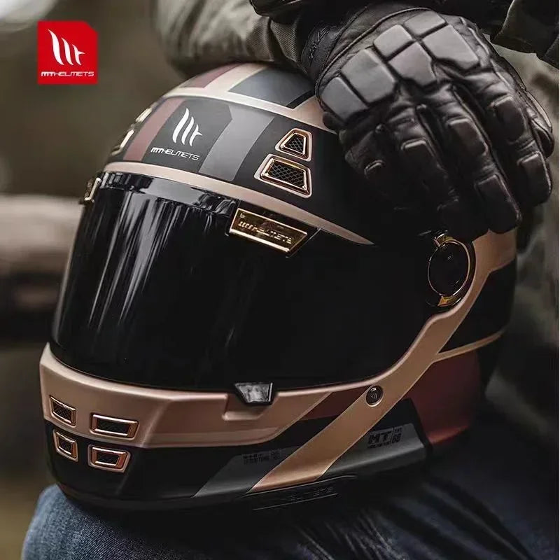 MT Jarama Retro Motorcycle Helmet DOT ECE Certification Full Face Racing Off Road Helmet Cascos Para Motos Capacete Casco Moto