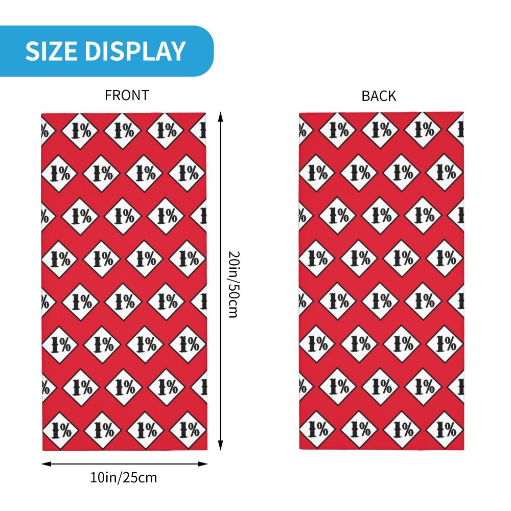Custom 1 Percenter Essential Sons Bandana Neck Gaiter for Ski Camping Men Women Wrap Scarf TV Show Anarchy Headband Warmer