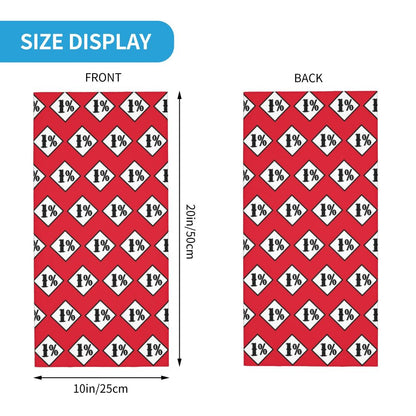 Custom 1 Percenter Essential Sons Bandana Neck Gaiter for Ski Camping Men Women Wrap Scarf TV Show Anarchy Headband Warmer