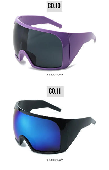 Oversized Sunglasses Men Wrap Anti Wind Personal Large Shades Futuristic Fashion Future Shield Uv400 Cycling Motorcycle