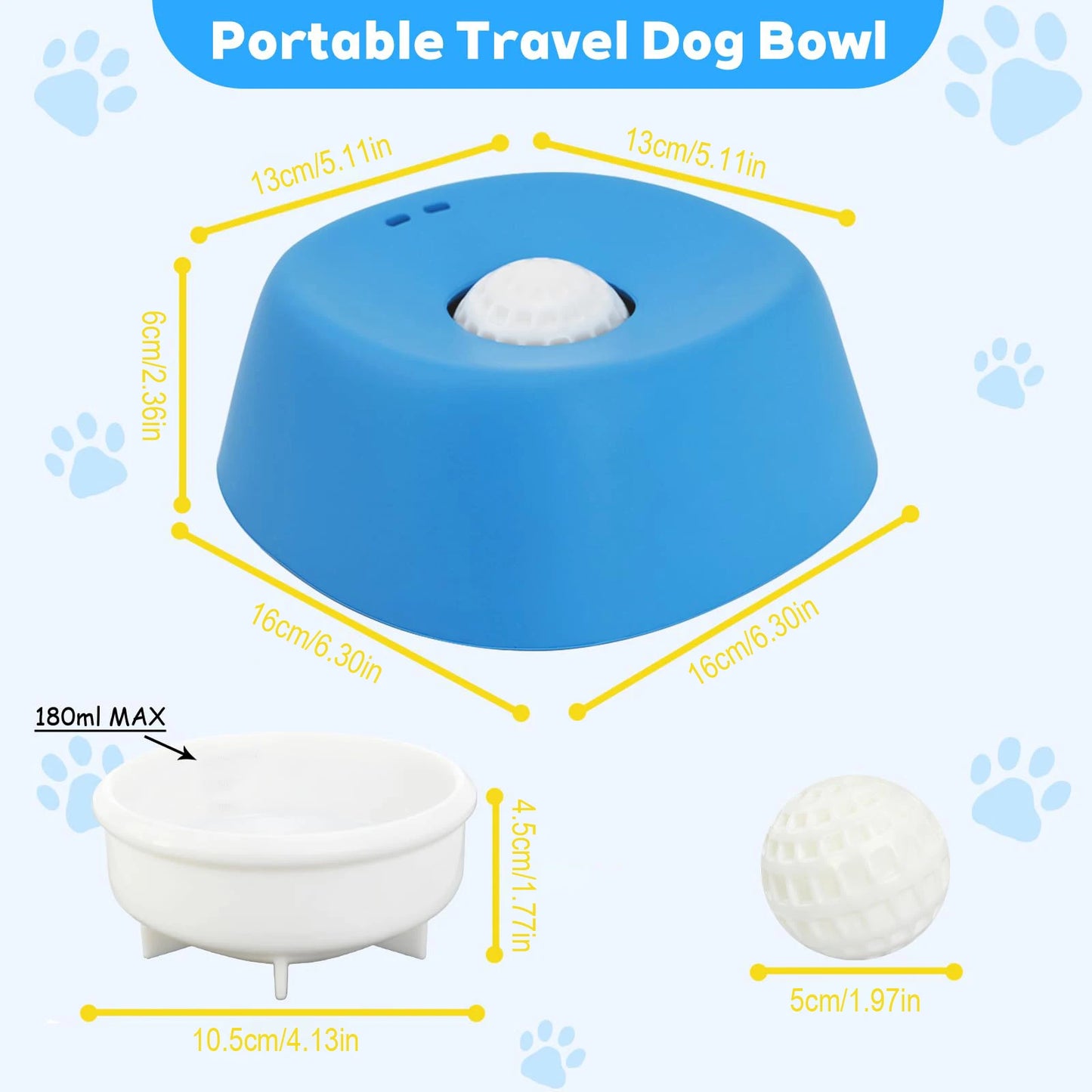 Dog Liquid Lick Bowl with Slow Feeder Design with Silicone Anti Slip Bowl Detachable Easy Cleaning for Wet Food and Bone Broth