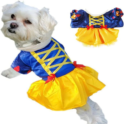 Princess Dog Costume Halloween Pet Costume Snow Princess Dress Cosplay Costume For Christmas Halloween Holiday Party Special