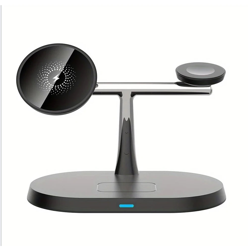3 In 1 Magnetic Wireless Charger Stand Fast Charging Dock Station for iPhone 17/16/15/14 Pro Max, Apple Watch 8/7/6, AirPods Pro