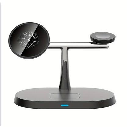 3 In 1 Magnetic Wireless Charger Stand Fast Charging Dock Station for iPhone 17/16/15/14 Pro Max, Apple Watch 8/7/6, AirPods Pro