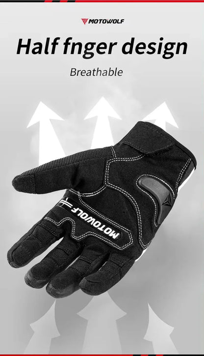 MOTOWOLF Motorcyclist Man Racing Sports Gloves Accessories Windproof Resistant All-Weather Motorcycle Gear Luvas for Men/Women