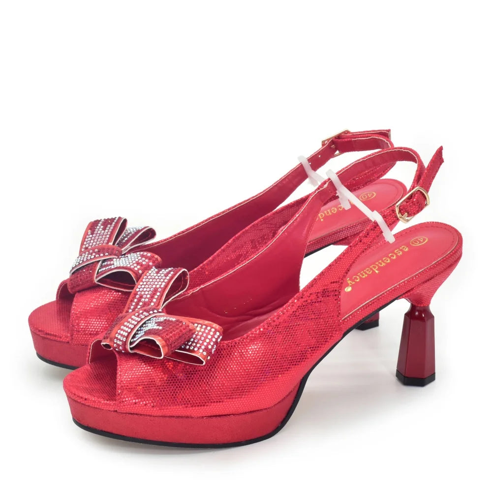 Women Shoes and Bags To Match Set Nigeria Party Luxury Brand Bag and Shoe Set Decorated with Rhinestone Bag and Heel Set
