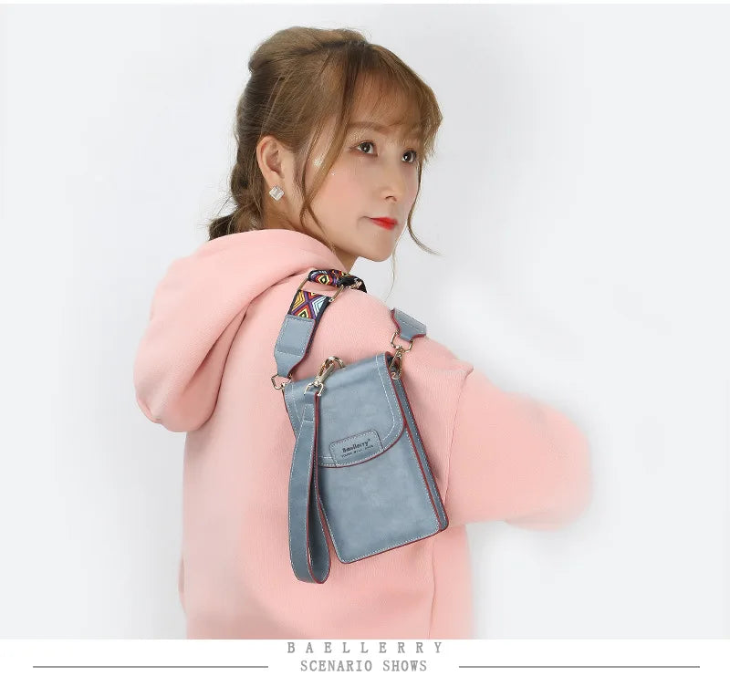 Korean edition phone bag New Baellerry fashion phone bag Buckle Crossbody Phone Bag Fashion Versatile Shoulder Bag