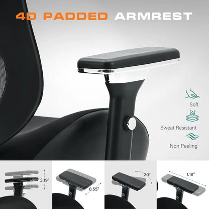 750lbs Big and Tall Office Chair with Wide Thick Seat Cushion for Heavy People Ergonomic Computer Mesh Desk Chairs, Customized