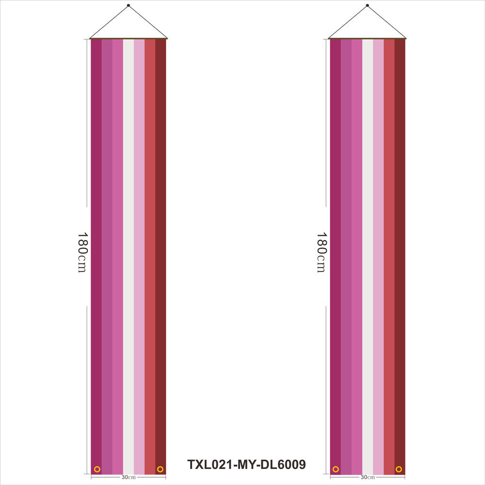180cm Rainbow Flag Couplets LGBTQ Gay Pride Porch Hangings Outdoor Decorations Flags Lesbian Wedding Decor Banner