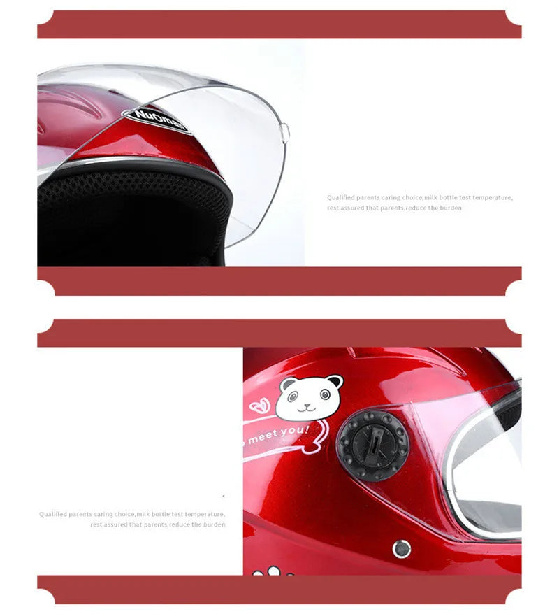 Children's helmets, child safety helmets electric vehicle helmets autumn winter boy and girls warm cartoon  helmets casco moto