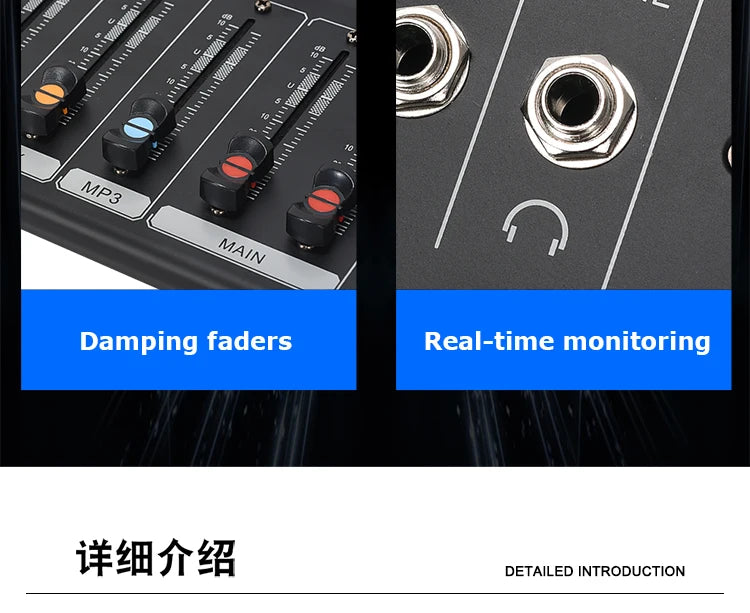 8/12 Channel Digital Mixer Audio Console 100 DSP Effects Bluetooth USB MP3 DJ Reverberation Sound Mixing Console