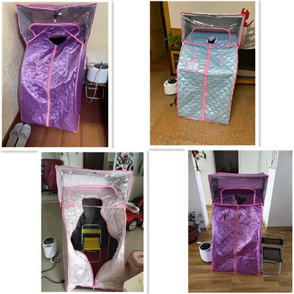 Home Far Infrared Single Sauna Rooms Washable Sweat Steaming Bucket Steam Shower Household Body Spa Sauna Bag Fumigation Machine