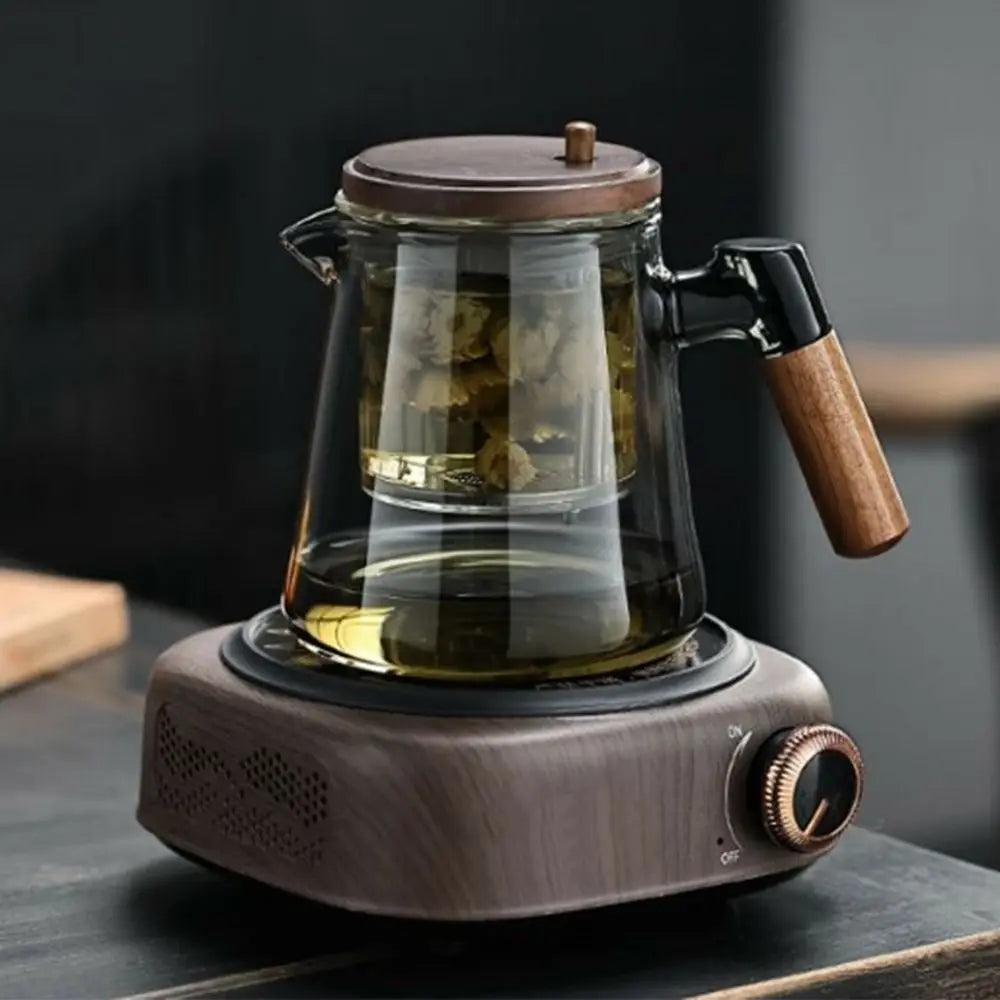 Creative Tea separation Glass Teapot 650ML Heat Resistant Lazy Kungfu Drip Teapot Transparent Press Control