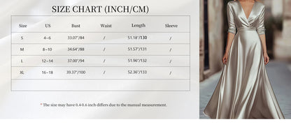 Spring/Autumn Collection: French-inspired Elegance Luxury-feel V-neck Long-sleeved Fitted Waist Dress Evening Gown for Banquets